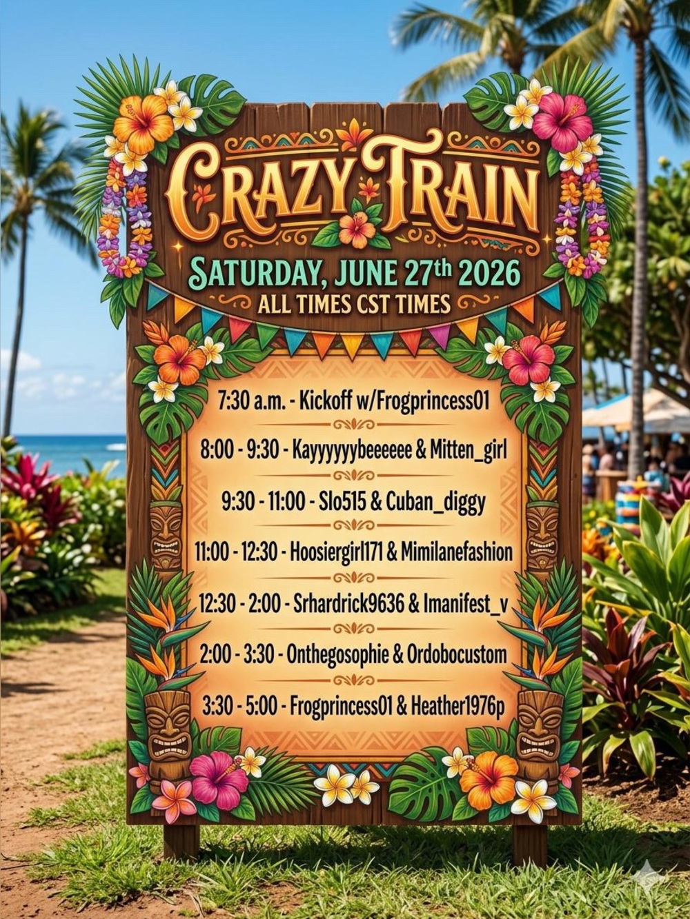 6/27 next Crazy Train Dance off🚂 heather1976p and frogprincess01
